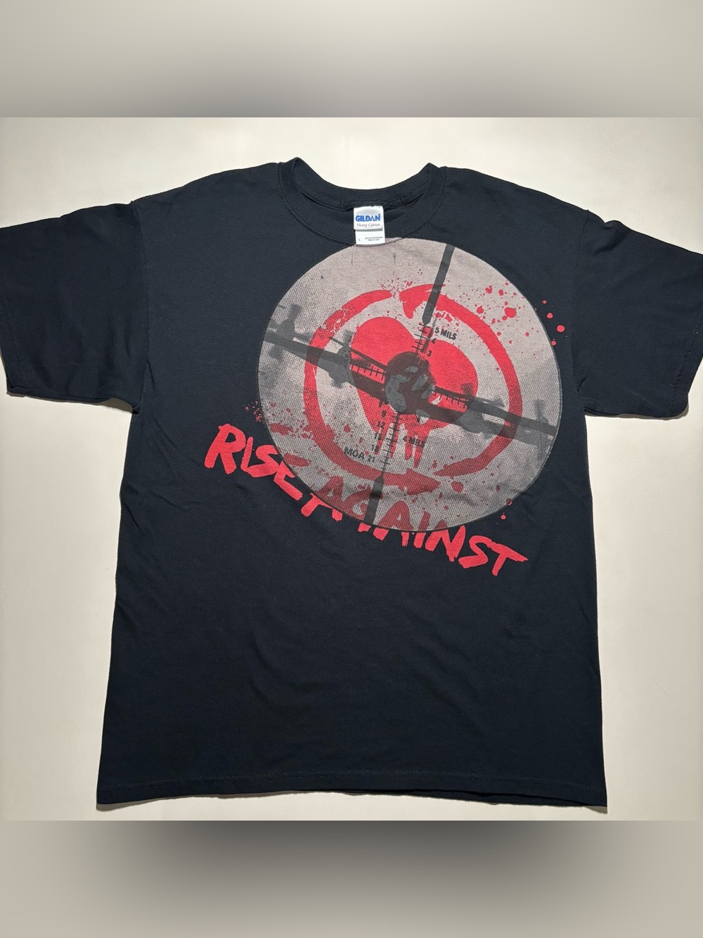 Rise against Rare Locked on rock band graphic shirt Y2K grunge style